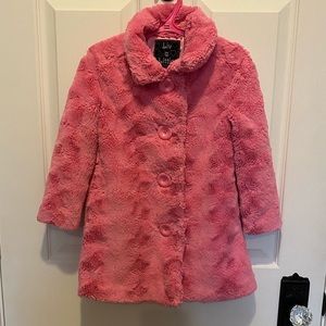 NWOT Plush teddy bear lined coat size 4-5